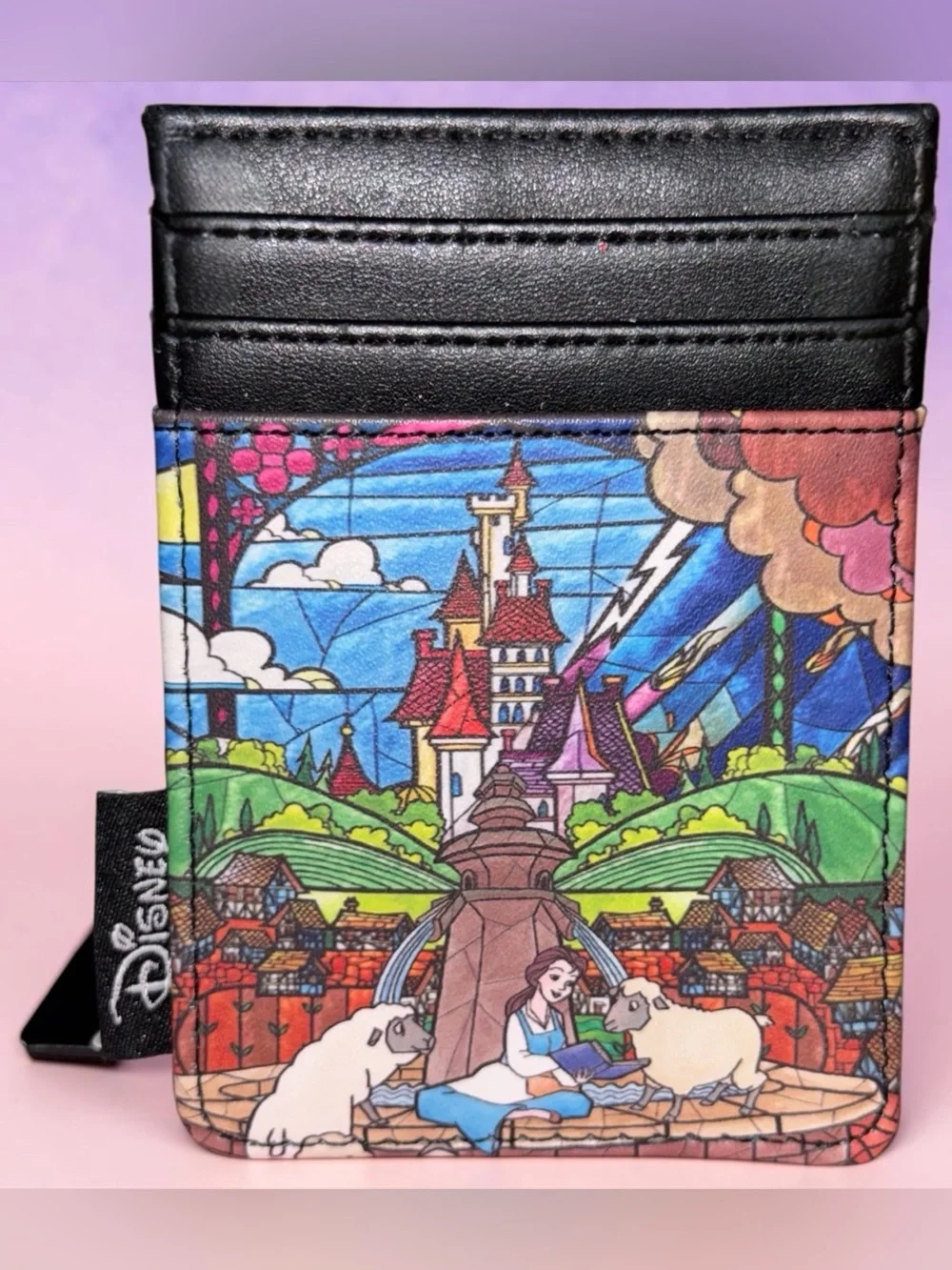 Loungefly Disney Beauty and Beast Stained Glass Cardholder